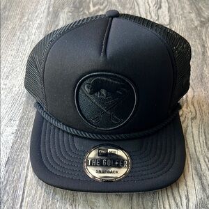 New Era Hat Black Buffalo Sabres SnapBack Hat The Golfer Hockey Trucker Hat